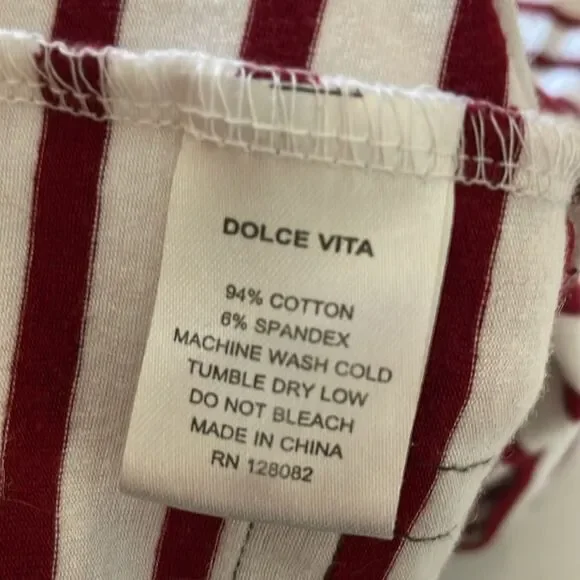 DV Dolce Vita striped shirt mini dress with suede pocket size M - Picture 8 of 8